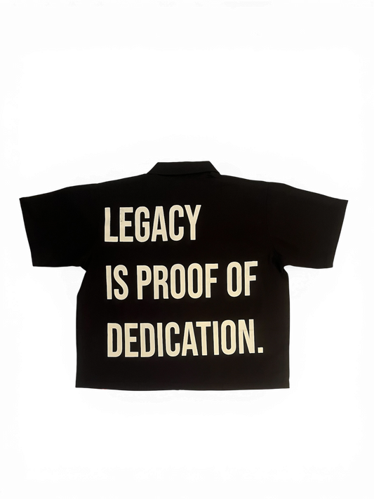 BLACK ZIP-UP SHIRT(Imperfect Release)