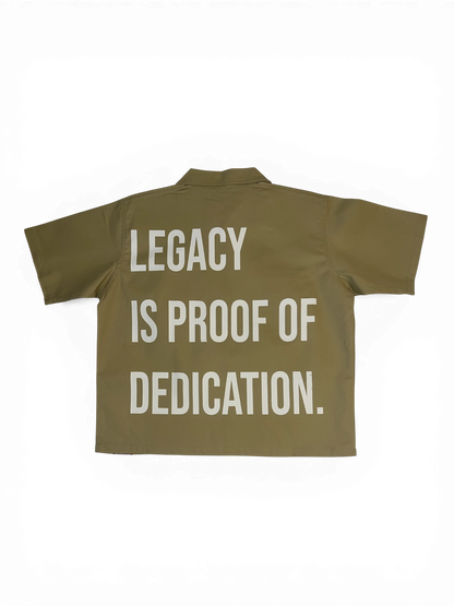 KHAKI ZIP-UP SHIRT( Imperfect Release)