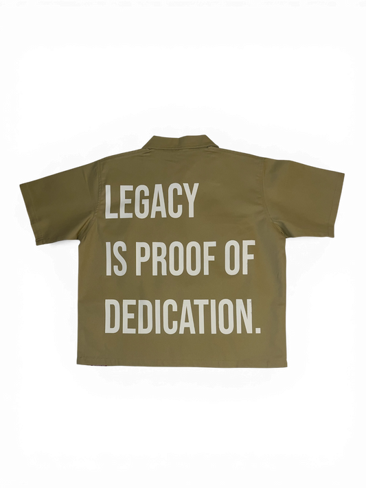 KHAKI ZIP-UP SHIRT( Imperfect Release)