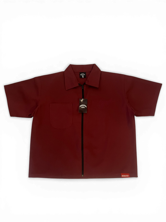 WINE ZIP-UP SHIRT(Imperfect Release)
